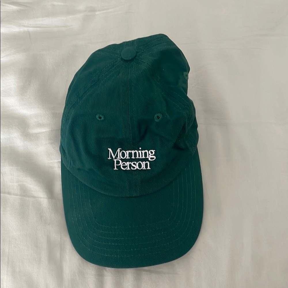 Green 'Morning Person' Cap